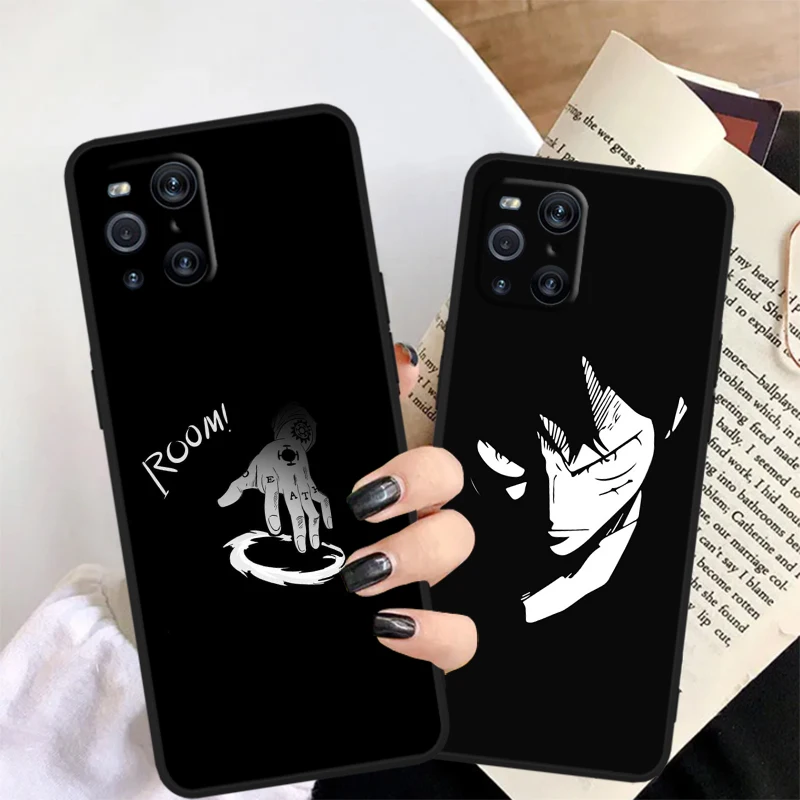 Luxury Art One P-Piece Cute For OPPO Find X6 X5 X3 A54S A5 A94 A16 A53S A57 A74 A72 A98 A78 A96 A9 5G Black Funda Phone Case