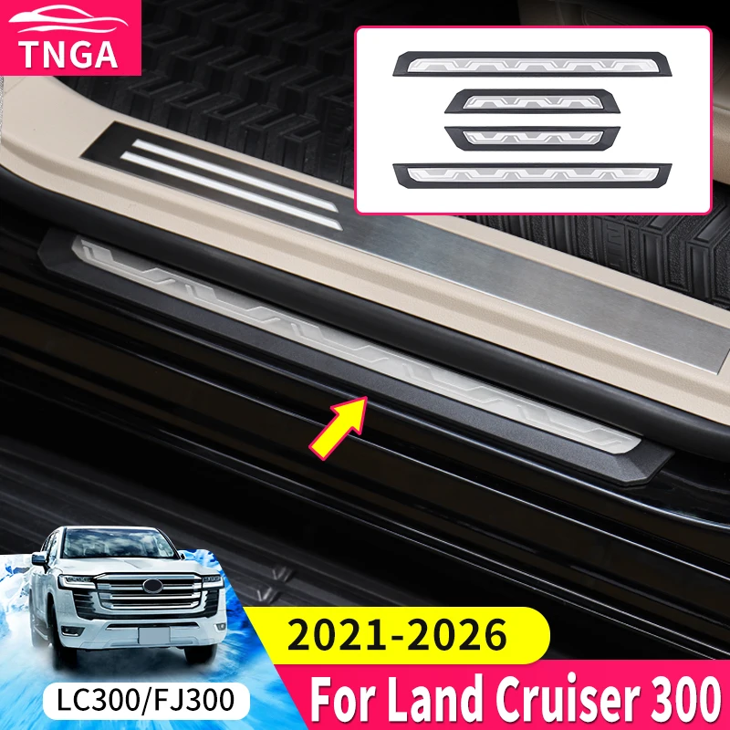 

Для Toyota 2021-2025 Land Cruiser LC300 300, защита порога автомобиля, накладка на внешнюю отделку, автомобильные аксессуары, защита от царапин