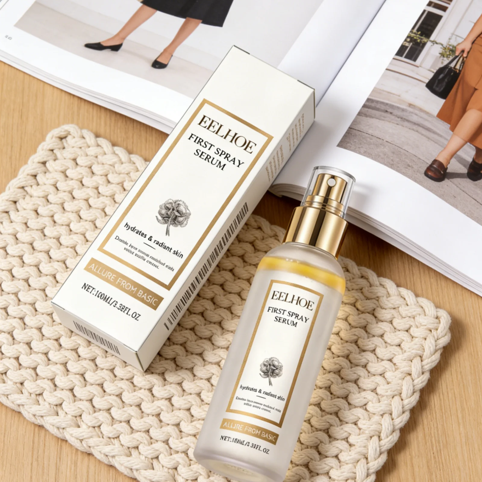 Spray Facial Hidratante Eelhoe, Mejora la Opacidad, Revitaliza la Luminosidad, Textura Ligera, Calmante para Piel Sensible, Spray Iluminador 100ml