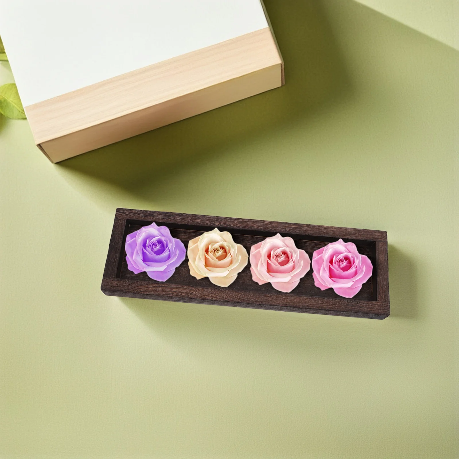 

Wood Rustic Long Narrow Rectangle Farmhouse Decorative Tray For Coffee Table Centerpiece Dining Room Organizer Small