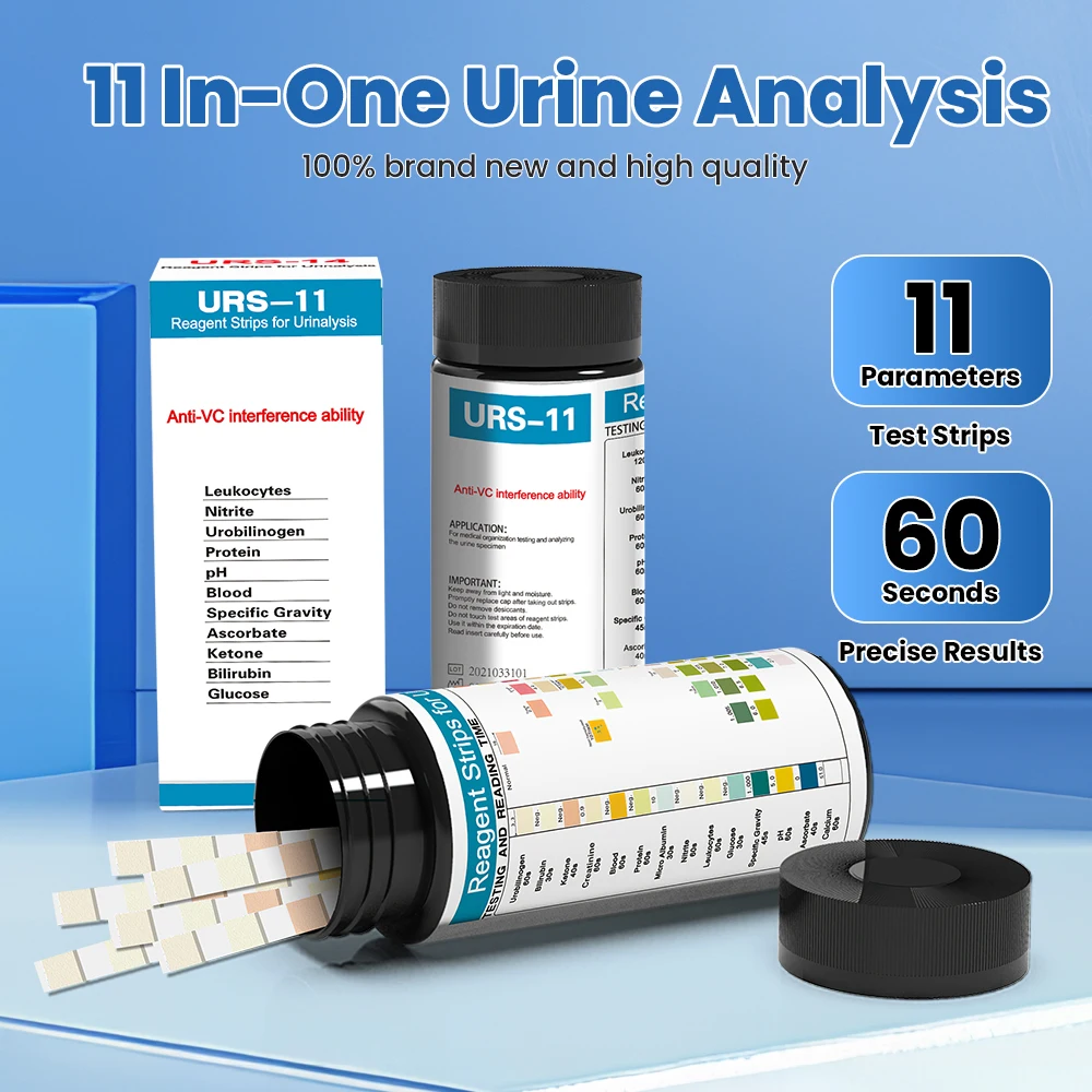 12 Parameters URS12 Test Strips Sensitive Reagent Strips for Urinalysis for W-200B/W-600/IU-100 Medical Accessories