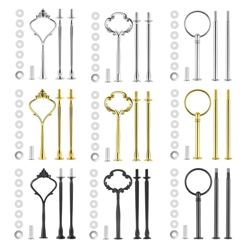 ABVG-18 Set Cake Stand Hardware Kit Tiered Tray Hardware Fittings For Cake Stand,3 Tier Cake Stand Fittings Hardware Holder
