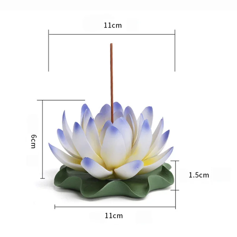 Y Ceramic Handicraft Stick Incense Burners Simulation Lotus Incense Holder Ornaments Zen Aromatherapy Tea Office Spiritual Decor