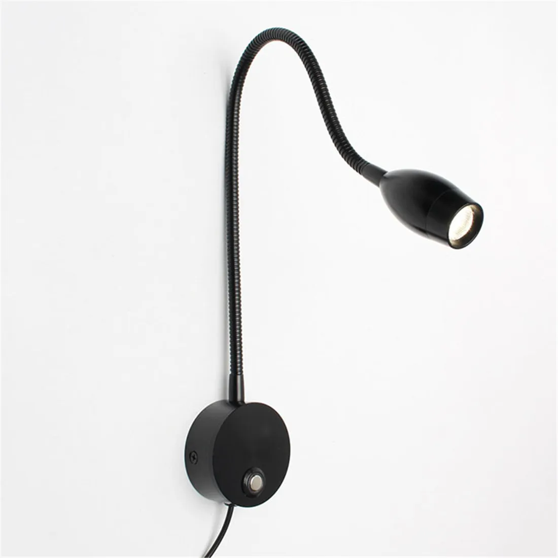 LED Wall Reading Light Touch Switch Dimmable Gooseneck Plug in USB Lighting for Bed headboard Bedside DC5V RV Boat Reading Lamp