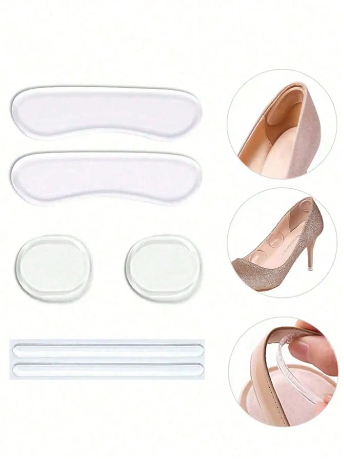 6 Pieces/1 Set of Multifunctional Heel Pads, Anti-Friction a