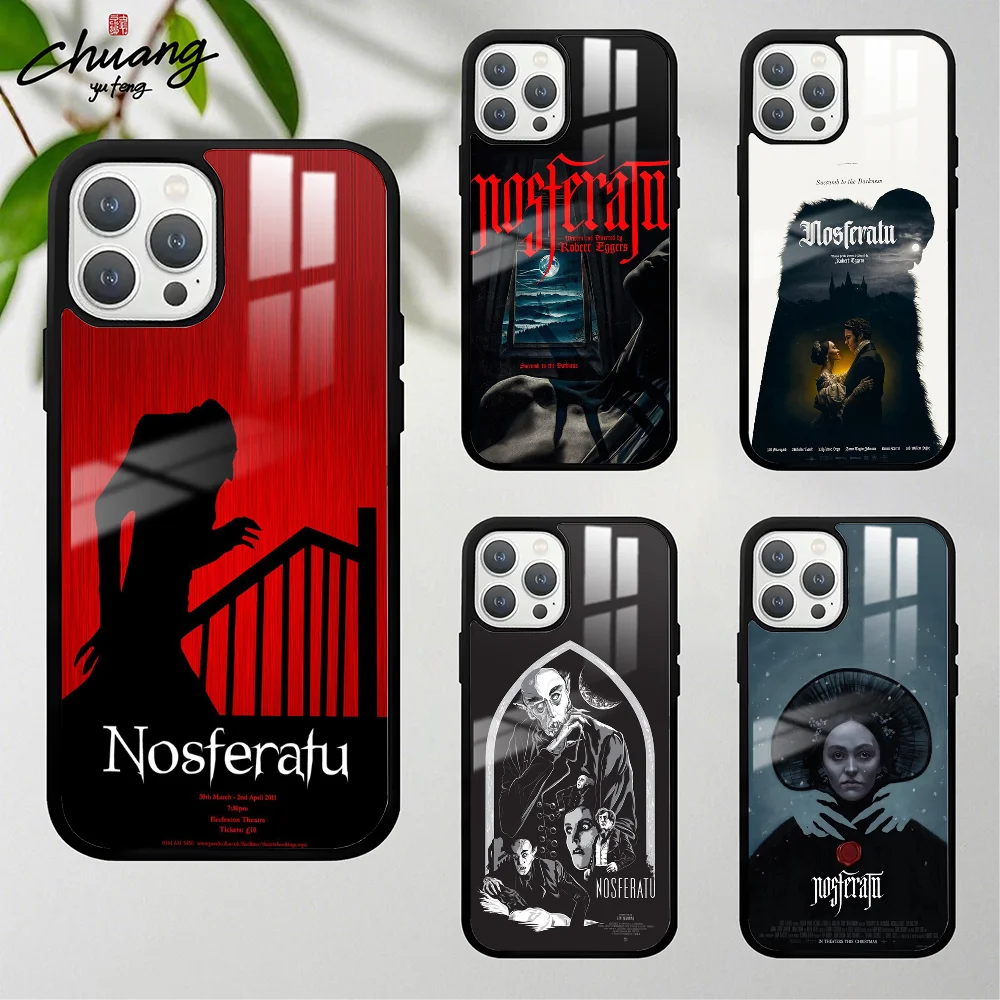 

N-Nosferatu V-Vampire Phone Case For 11 12 13 14 15 16Pro Max mini Plus Frosted mirror Phone Cover