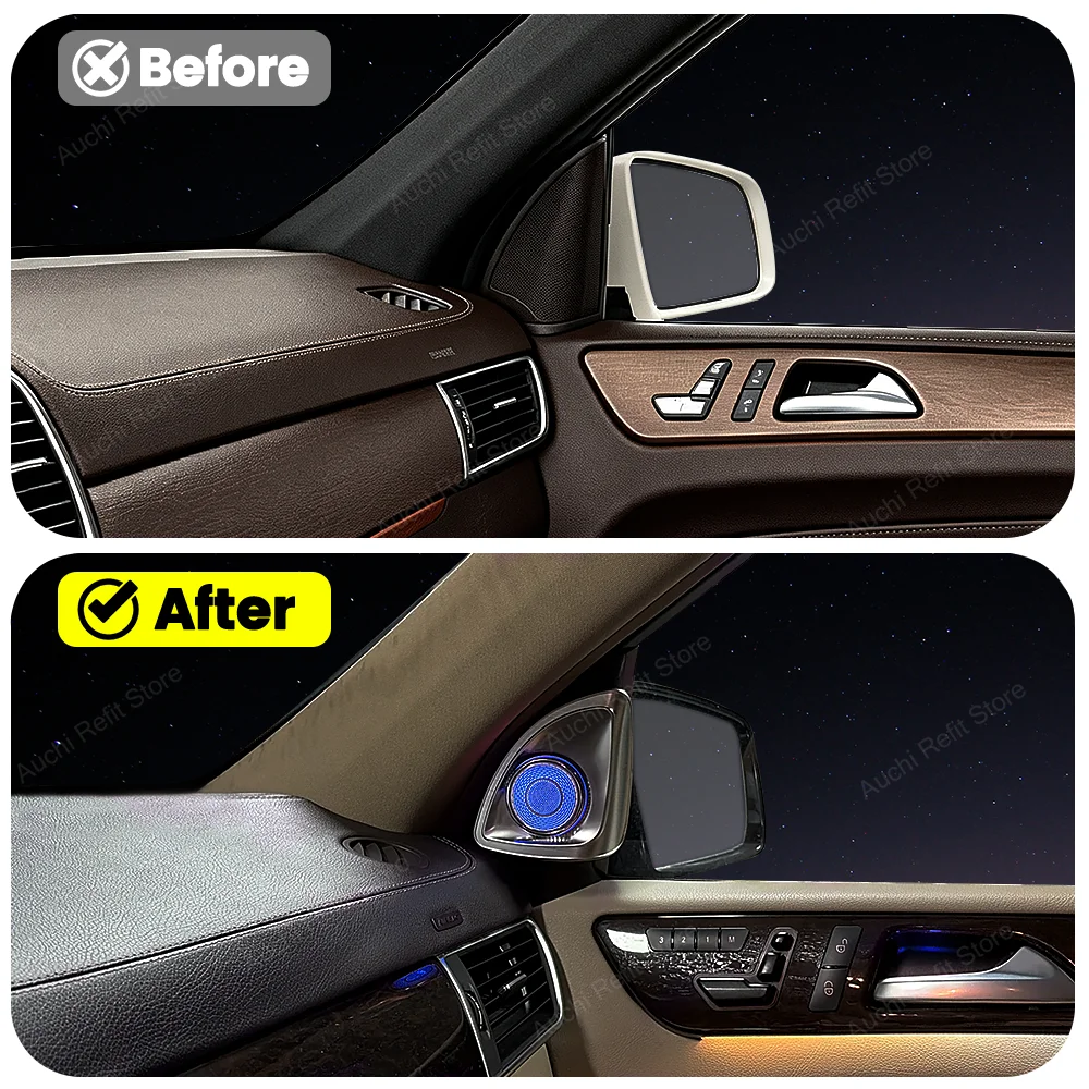 Auchi LED 3/12 Color 4D Tweeter Ambient Light For Mercedes Benz W166 GLE GLS 2011- 2019 Car Lnterior Modification Accessories