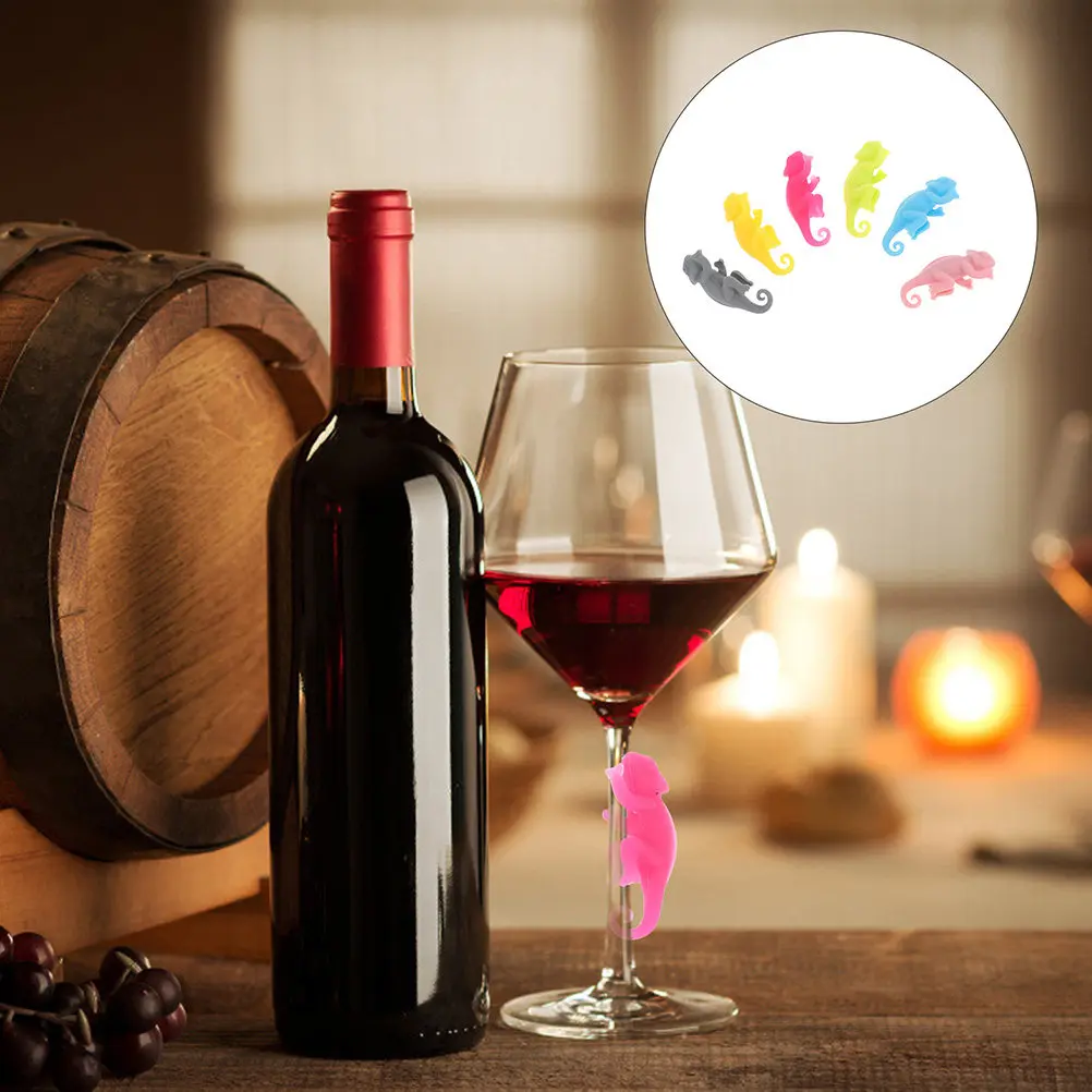12Pcs Long-Lasting Silicone Wine Charms Glass Markers for Parties Weddings Home Bar Drink Identification Set