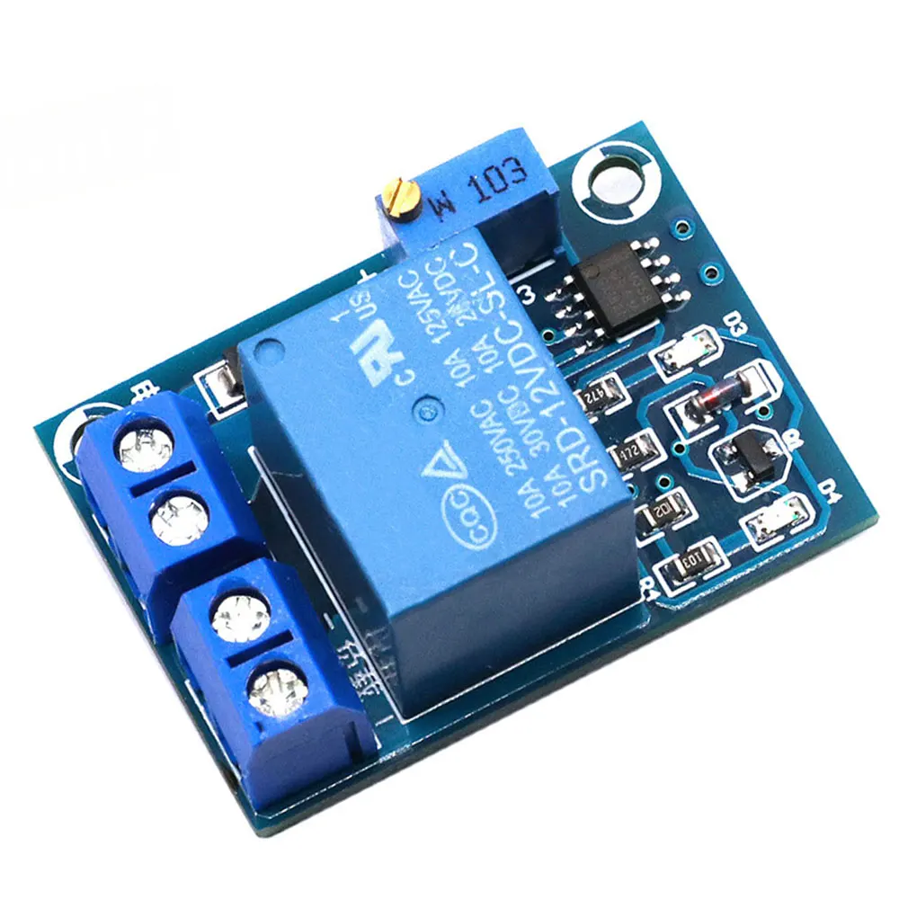 12V Auto Recovery Low Voltage Cutoff Module, DC Battery Undervoltage Protection Board with Over Charge/Discharge Protection