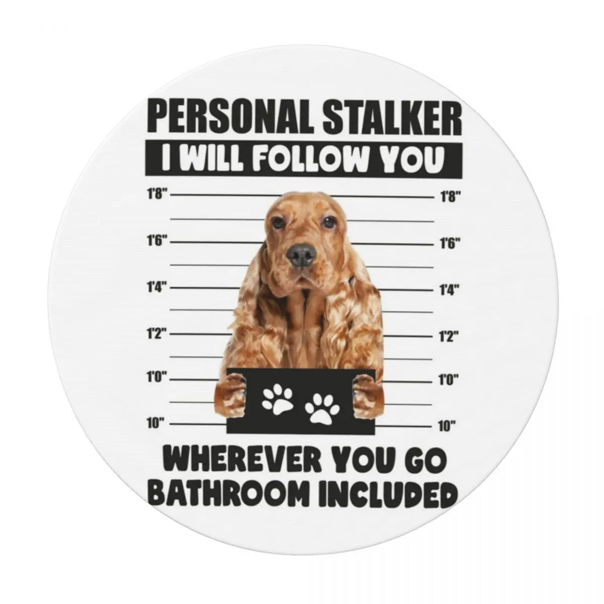 Funny English Cocker Spaniel Puppy Sayings Waterproof Round Tablecloth Oilproof Table Cloth Kitchen Events Dining Table Cover