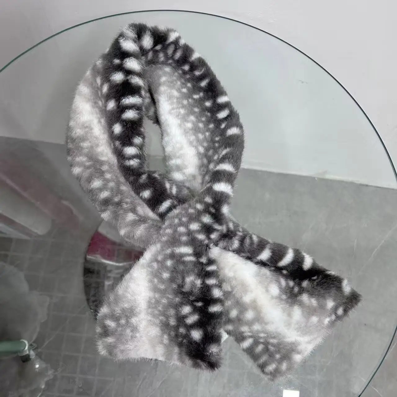 New Women Cute Reindeer Shawl Lolita Plush Warm Scarf Kawaii Girl Cross Fur Fluffy Collar Scarf Christmas Gift