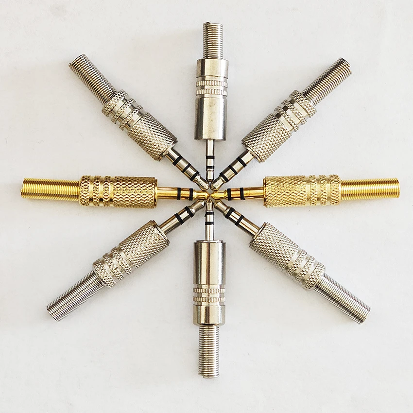 

3.5mm 3/4Pole HeadPhone Connector Male Audio Jack Plug 2.5/3.5 MM Stereo Audio Earphone Jack Adapter dual channel 1pair