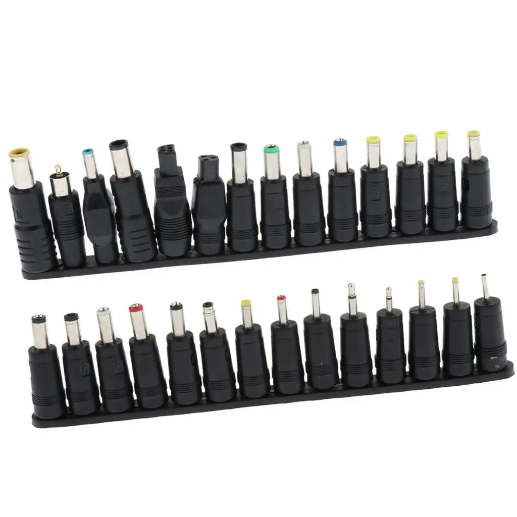 DC Power Connector 28 Piece Kit Alloy Laptop Adapter Plug Notebook Charger Accessory for Computer Charging