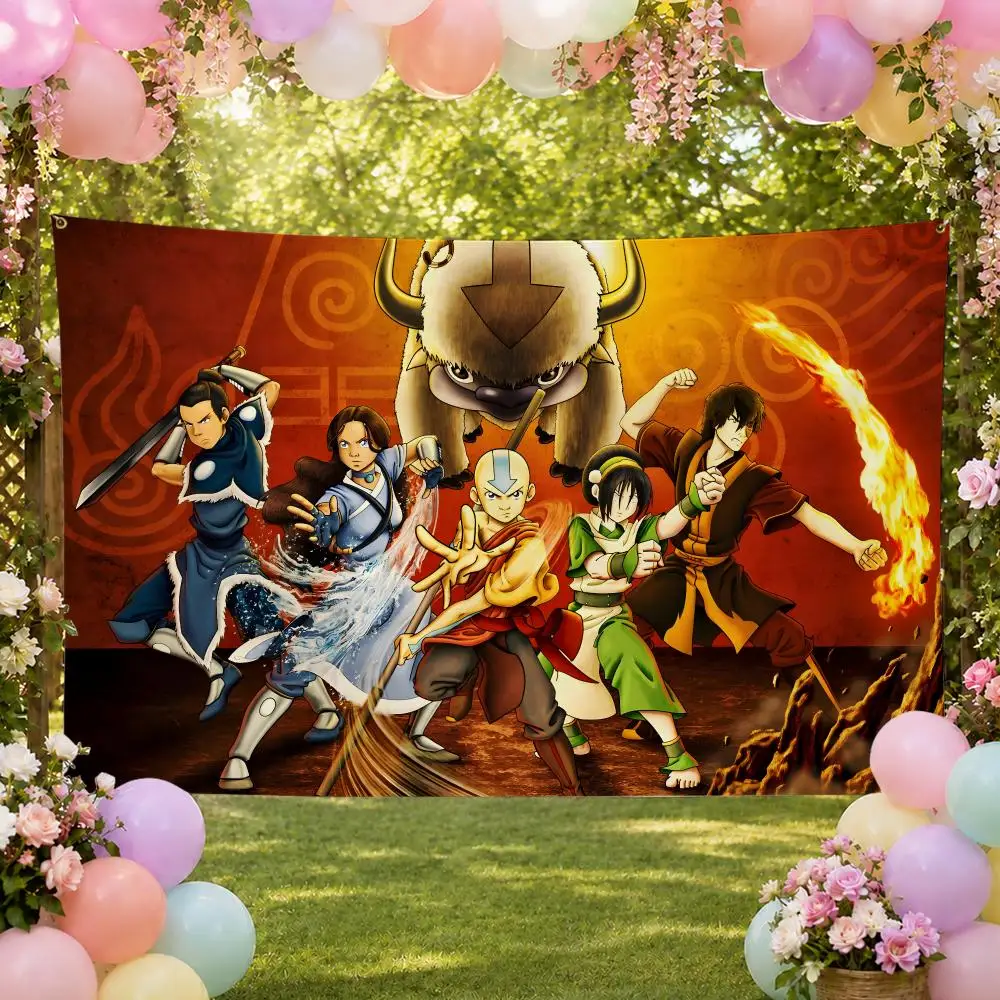 Animated Avatar: The Last Airbender Flags Fan Banner Tapestry Wall Hanging Garage BarDorm Camp Party Outdoor Home Decor Gift