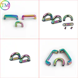 Rainbow 10mm 13 20 25mm Metal Screws Hanger Hooks Connector Anchor Arch Bridge Buckle Bag Side Clip Clasp For Handbag Hardware