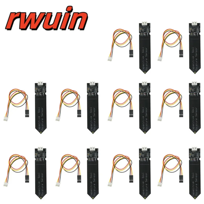 1/5/10pcs Capacitive Soil Moisture Sensor Corrosion Resistant for Arduino Moisture Detection Garden Watering DIY