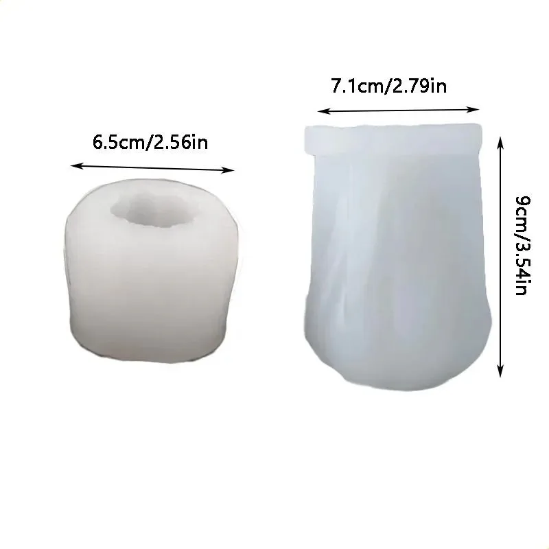 2Pcs Handmade Pumpkin Resin Silicone Mold DIY Epoxy Mould for Halloween Ornament Candle Home Decoration