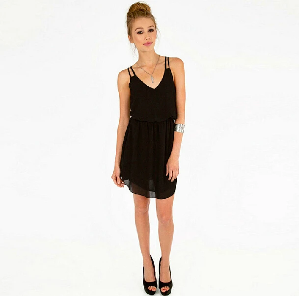 

2026 НОВОЕ летнее женское мини-сексуальное шифоновое платье, повседневное платье для девочек, модное платье, вечерние платья с двойными бретелями