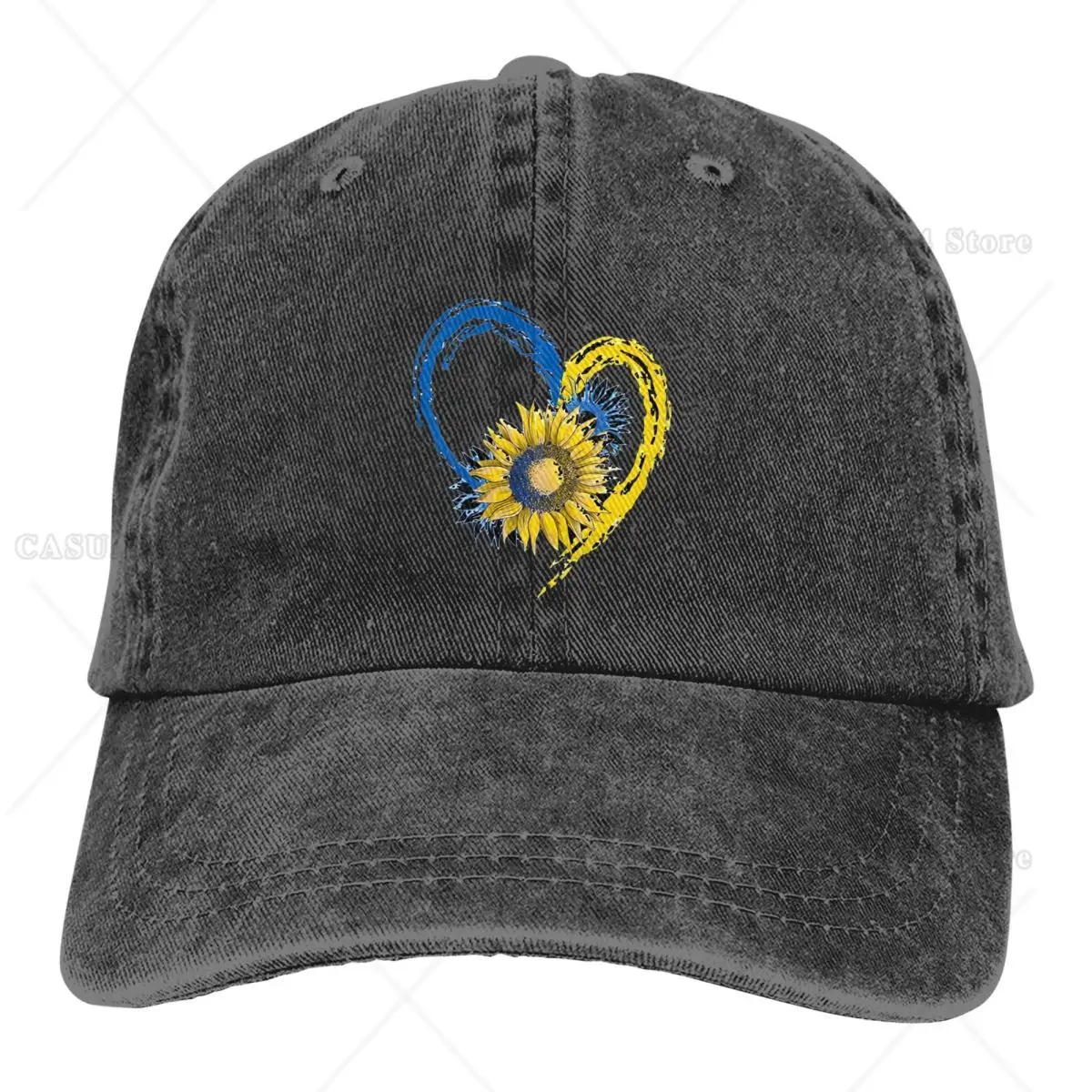 

Ukraine Sunflower Lovers Ukraine Vintage Ukrainian Baseball Caps Unisex Distressed Denim Washed Sun Cap Workouts Hats Cap