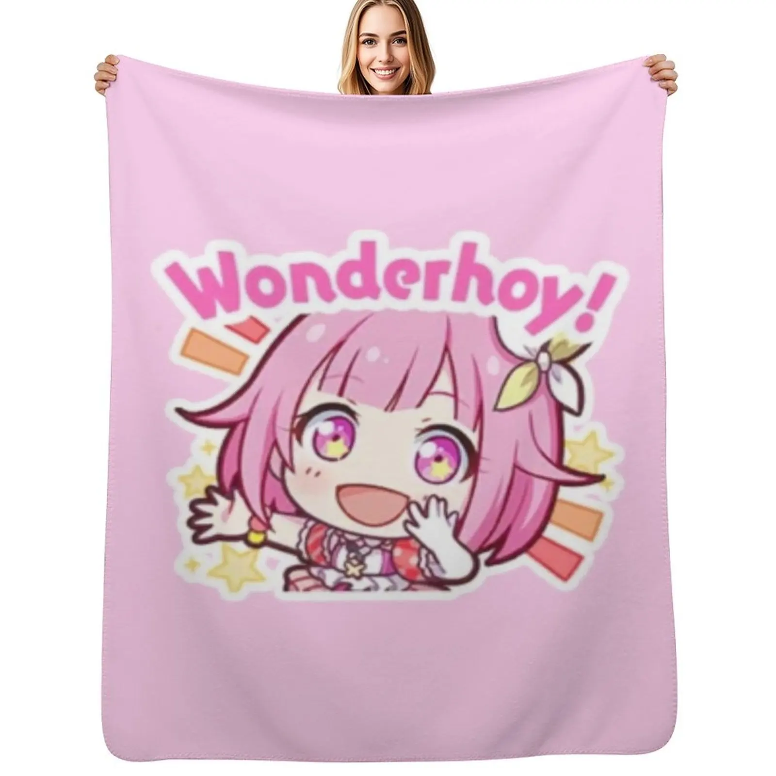 

Emu Otori wonderhoy stamp Throw Blanket Picnic cosplay anime Sofa Plaid on the sofa Blankets