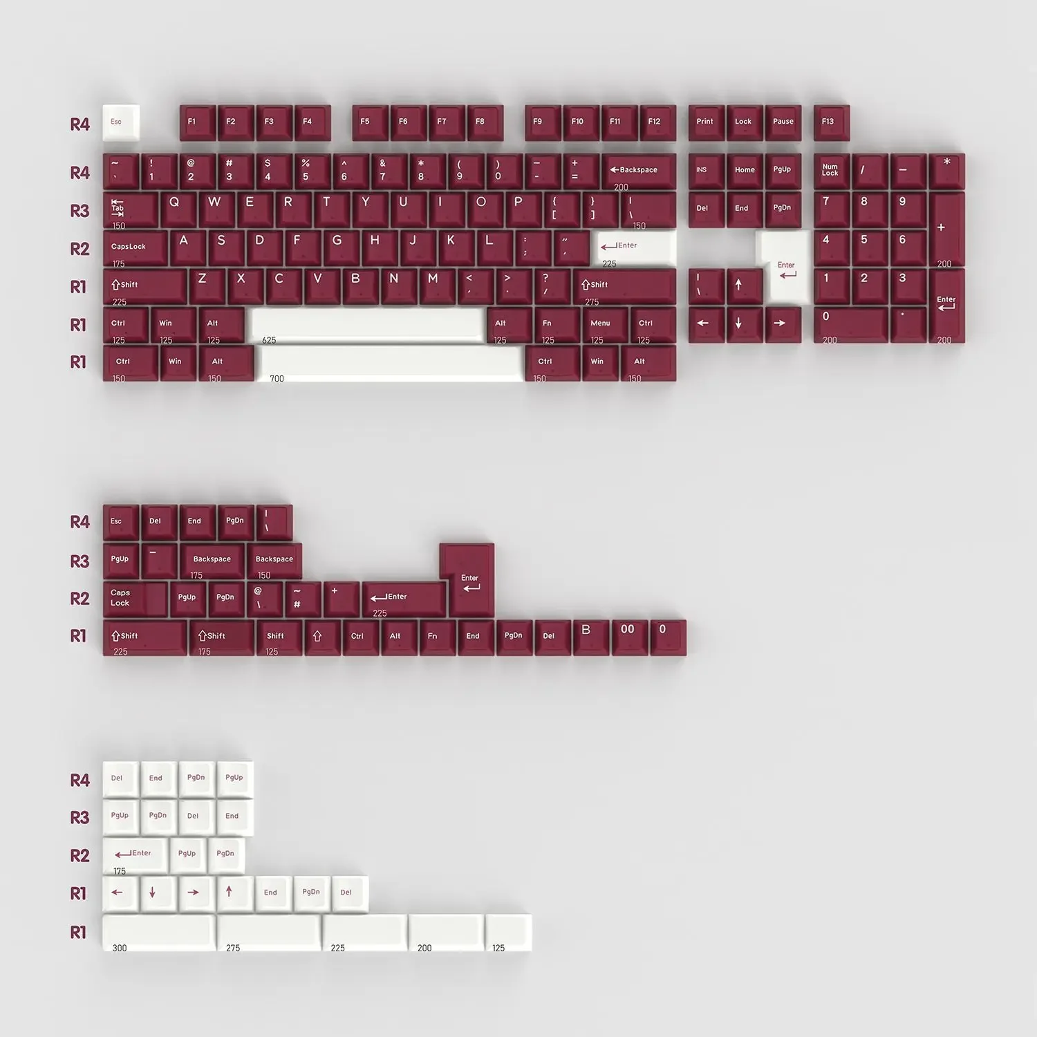 

Semi-transparent keycaps, original height, full set of two-color process ABS material, personalized light transmission, suitable