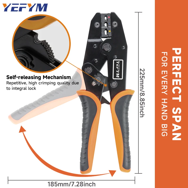 أداة العقص للمحطات المعزولة سلك AWG 20-10 (0.5-6mm2) RV/SV/FDD/MDD موصلات كماشة كهربائية بسقاطة HX-30J