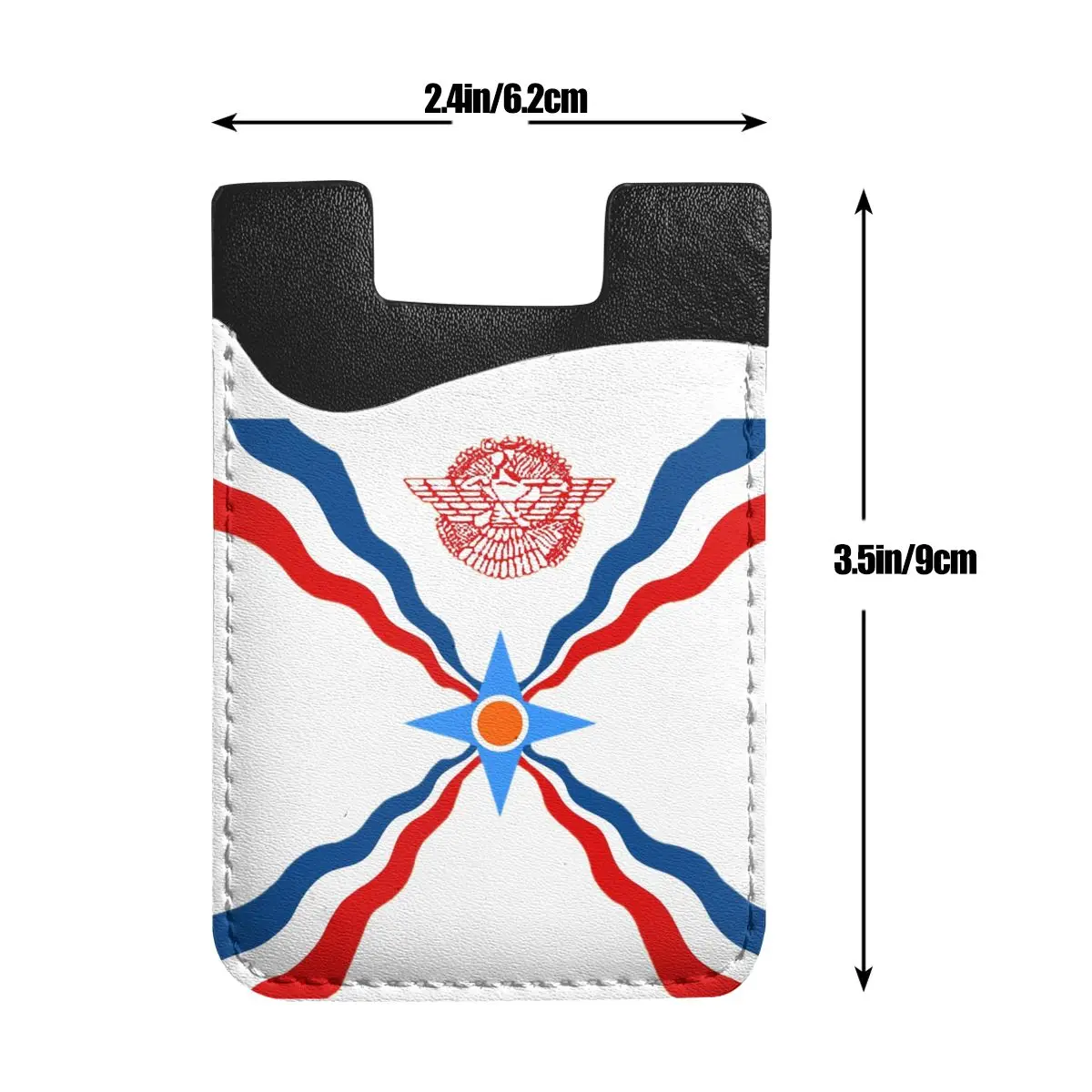 Custom Assyrian Suryoyo Flag Phone Wallet Case Adhesive Syriac Aram ID Card Slot Holder