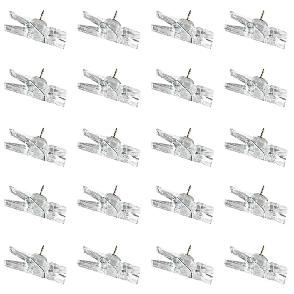 20 Teile/schachtel Mini Transparent Clip Push Pins Kunststoff Kreative Reißzwecken Praktische Multifunktionale Dekorative Nieten Wand Marker