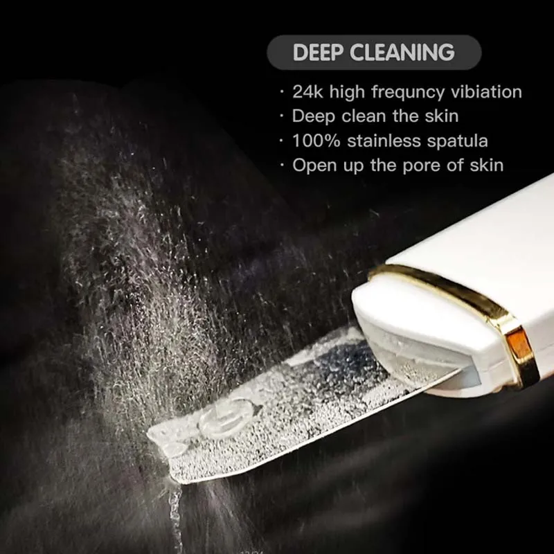 Tendance 2025 vente en gros visage ultrasons épurateur de peau Machine visage peau spatule points noirs dissolvant visage ascenseur peau épurateur