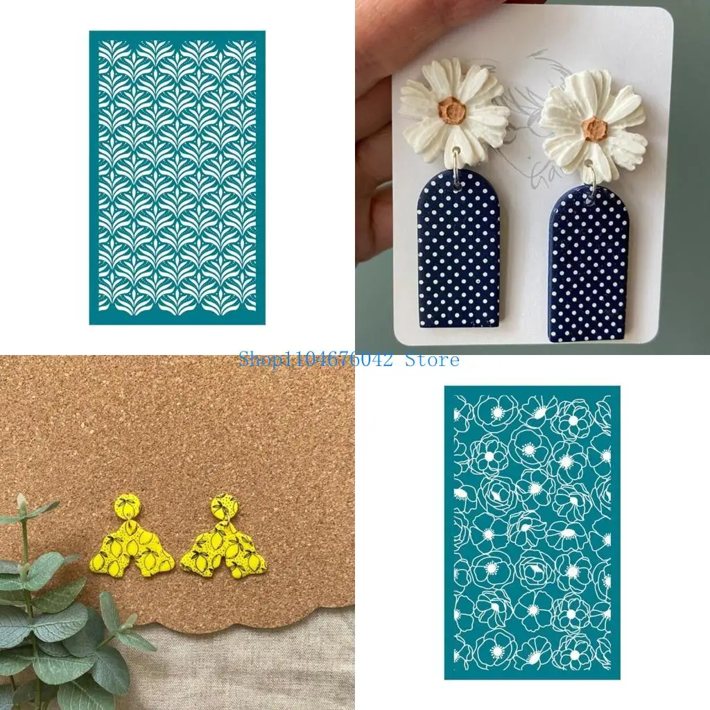 

5asd трафареты для шелкографии для полимерной глины многоразовые для изготовления ювелирных изделий 3,5x6 дюймов