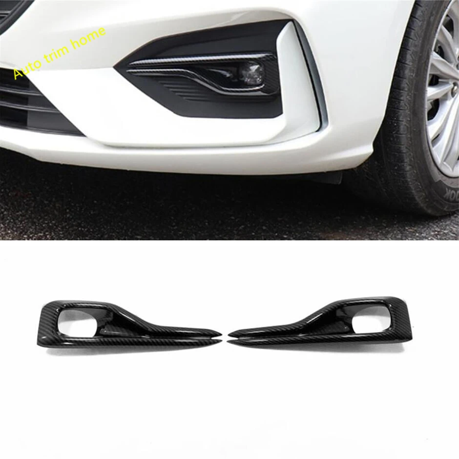 Exterior Refit Kit Front Fog Lamps Lights Cover Trim Fit For Ford Focus MK4 2019 - 2021 ST-Line Chrome / Carbon Fiber Look ABS