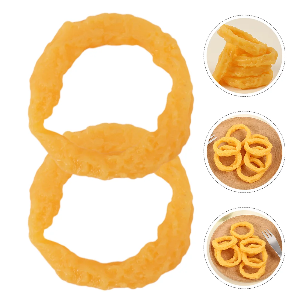 14 Pcs Simulated Food Burgers Scampi Fries Artificial Imitated Squid Rings Play Photo Faux Model Fake Pvc Lifelike Prop Bride