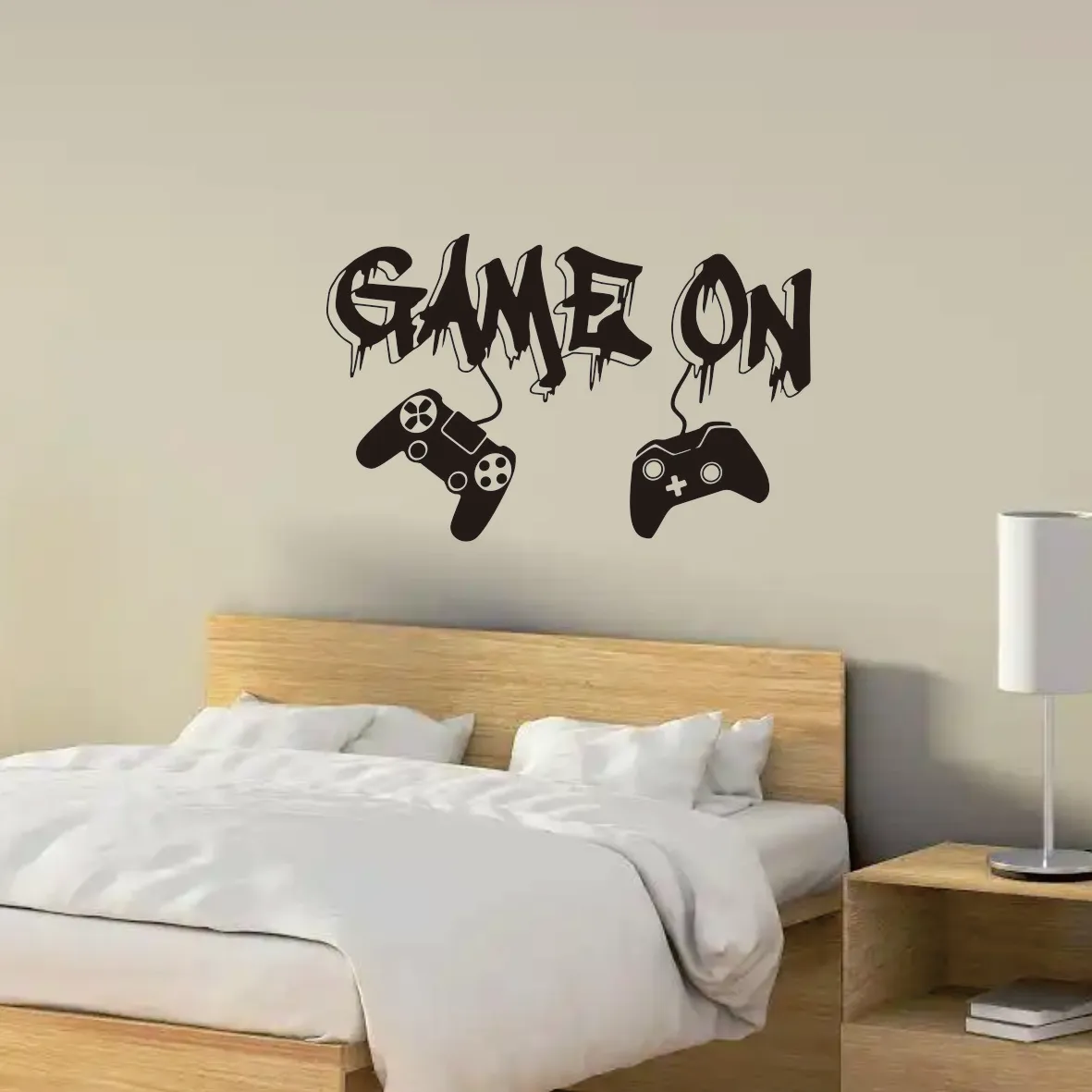 Gamer Wall Decal Loading Controller video game wall Sticker Game On decal For Kids Room Playroom Decor Vinyl Art Decals