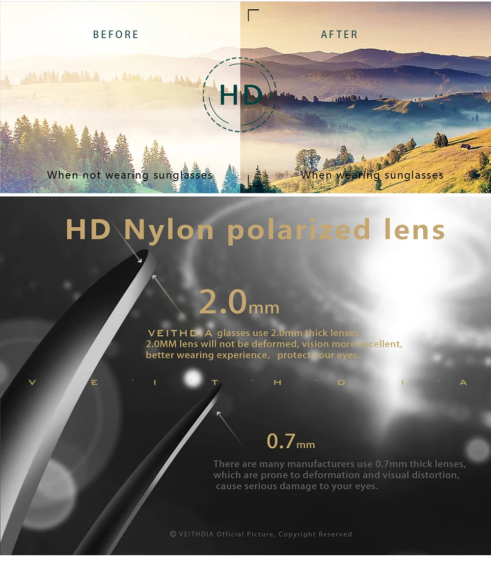 VEITHDIA männer Sonnenbrille Angeln Polarisierte UV400 Nylon Objektiv Im Freien Fahren Brillen Edelstahl Sonnenbrille Für Männliche V8226 – Detail 18