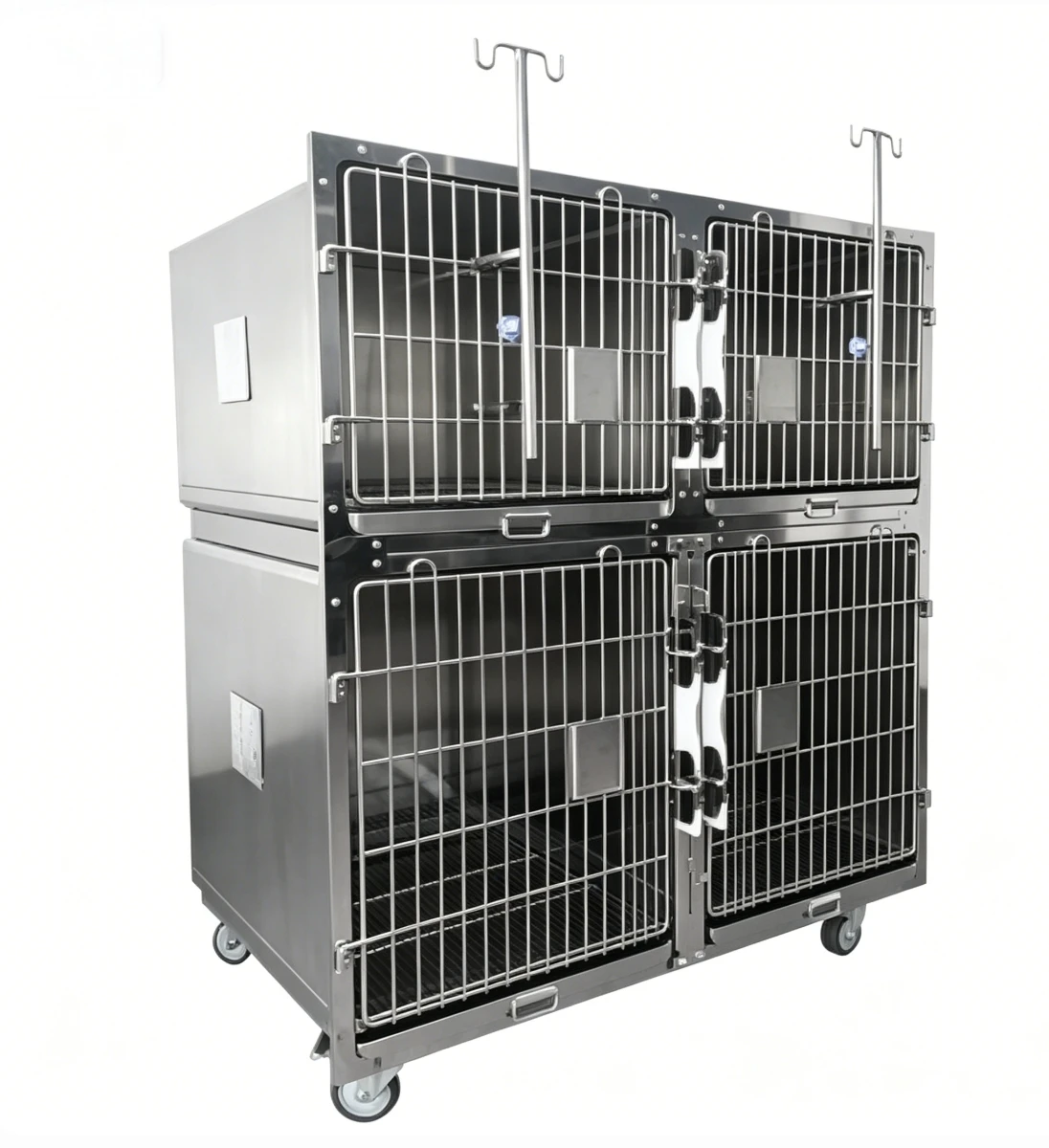 Multi-tier Tier Stainless Steel Dog Kennel Commercial Boarding Daycare Use