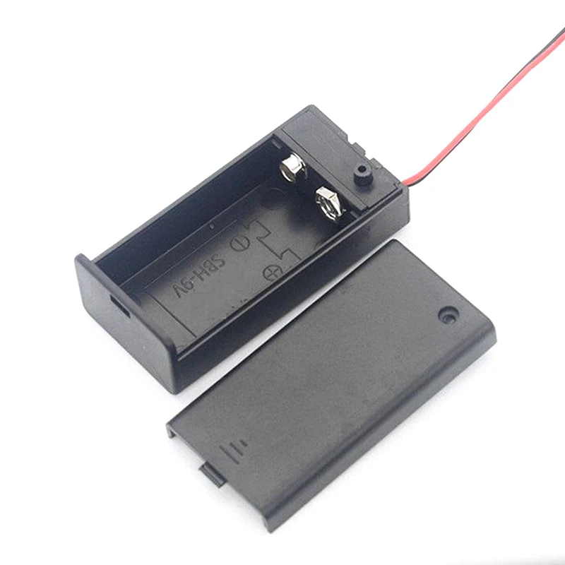 9V Battery Holder Box With Wire Lead ON/OFF Switch Cover Case