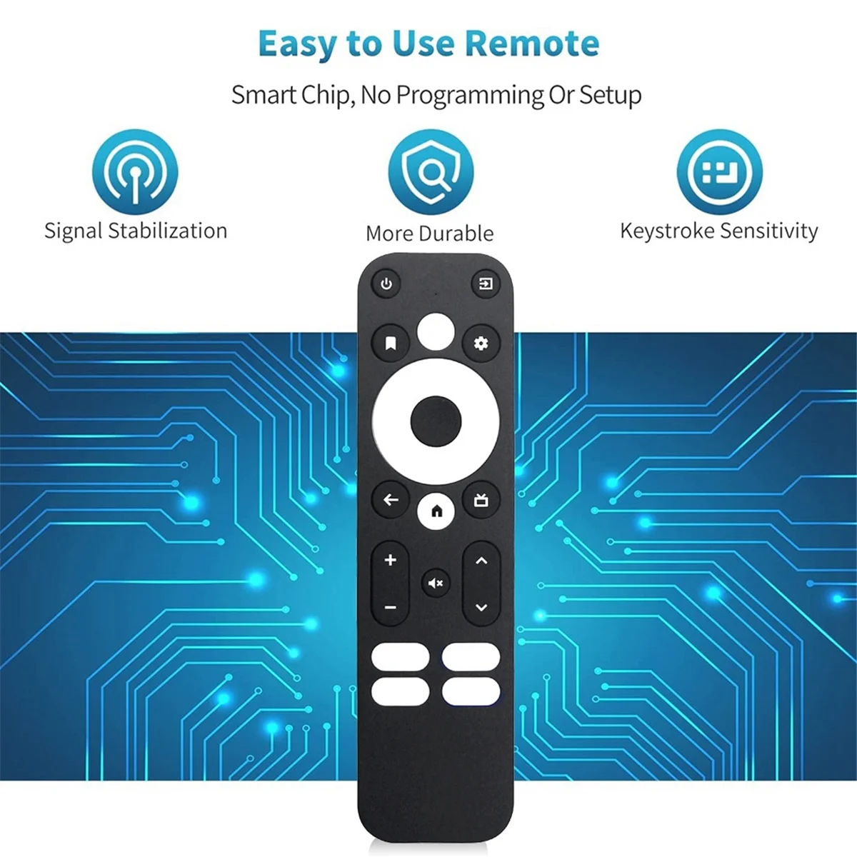 ABLK Replace Voice Remote Control for MECOOL/ONN KM2 Plus Android TV Box for MECOOL KM2,KM2 Plus,KM7 Plus,KD3, KD5