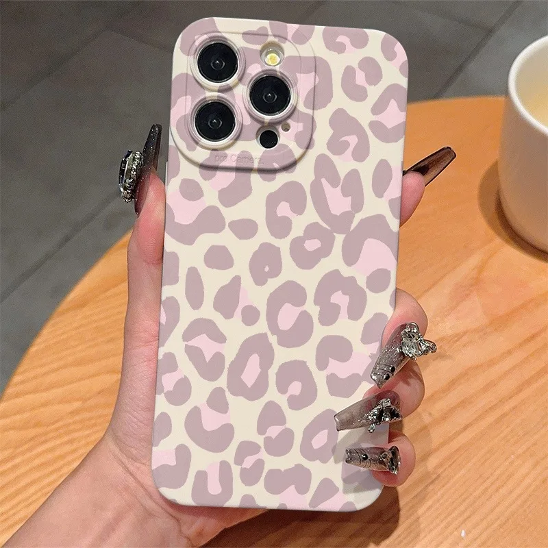 

New Leopard Print TPU Phone Case For iPhone 17 Pro Max 16 15 17E 16E 14 13 12 11 XS X XR 7 8 Plus Shockproof Soft Silicone Cover