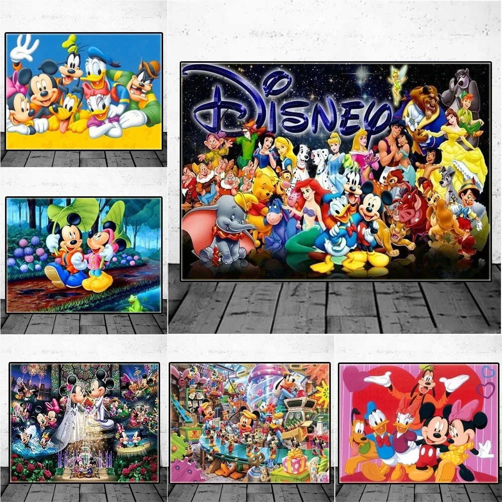 

Disney Cartoon Mickey and Minnie Animation Family Love Life 1000 Piece Puzzle Game Holiday Gift First Choice