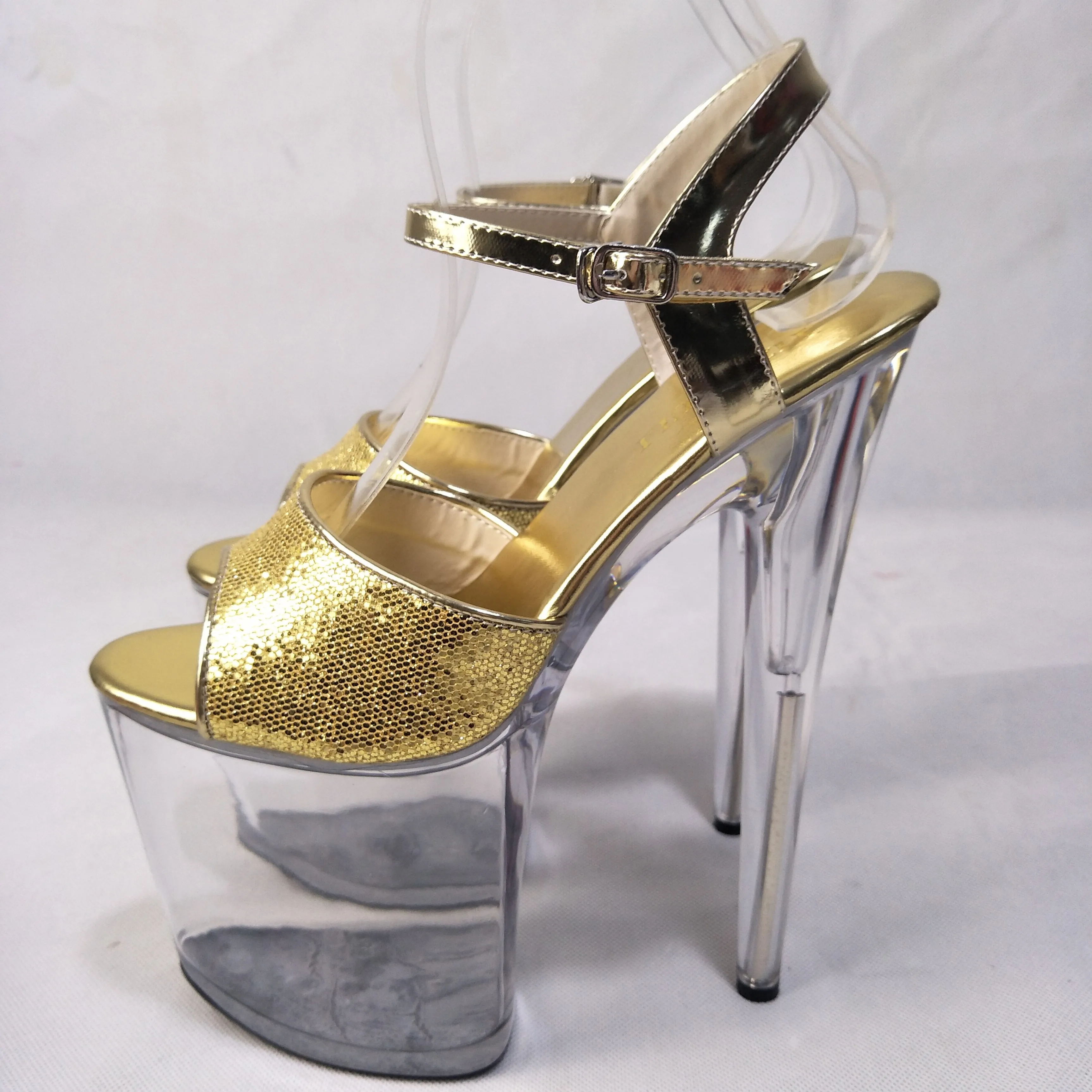 Gold stage 20 cm crystal shoes - đánh giá và giá Women Shoes Waterproof