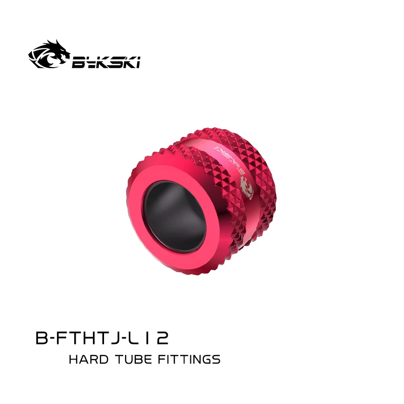 Bykski B-FTHTJ-L12,Anti-off Type Hard Tube Fittings,For OD12mm Hard Tubes,Diamond Pattern,Enhanced Silicone