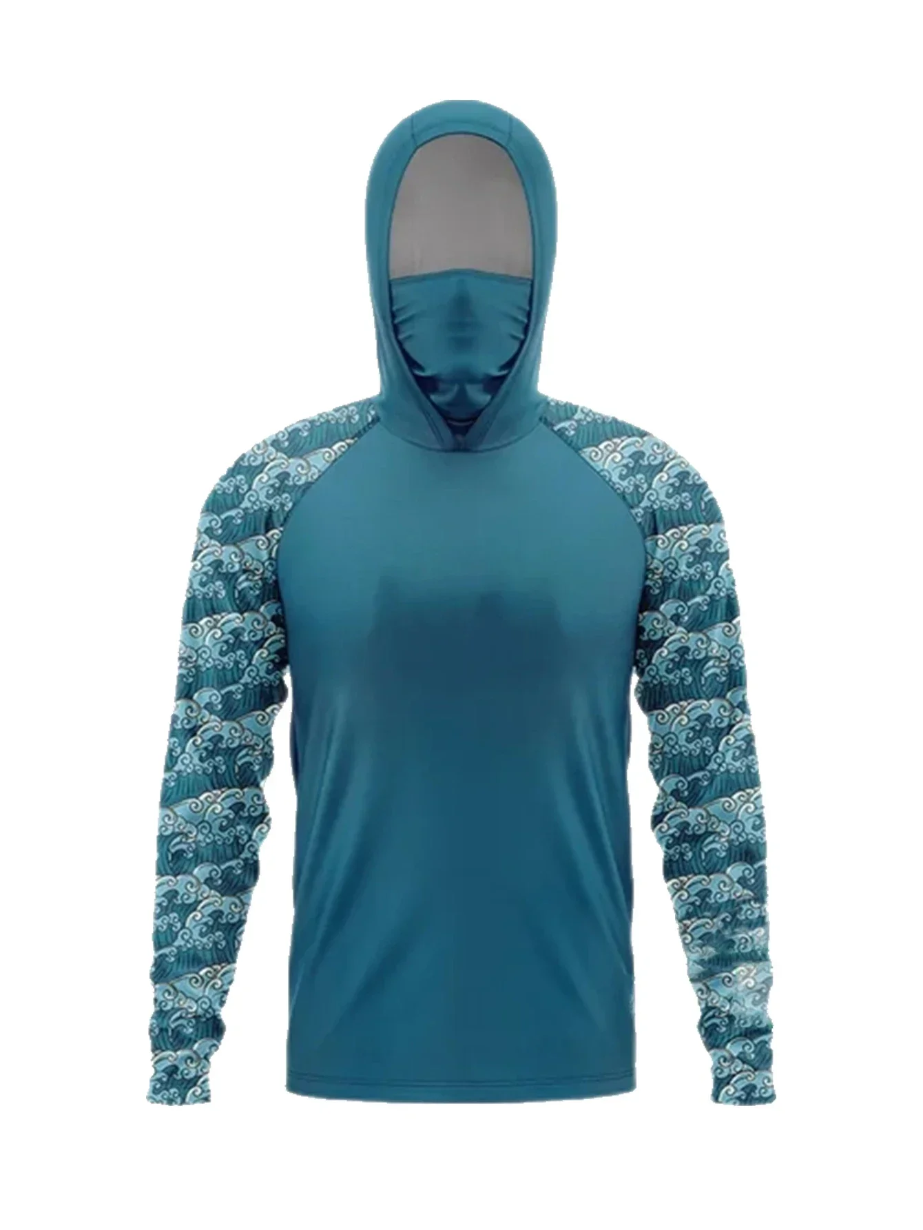 Neue Angelhemden mit Kapuze für Damen und Herren, mit Gesichtsschutz, Nackenschutz, Sonnenschutz, Langarm-Hoodies – Detail 5