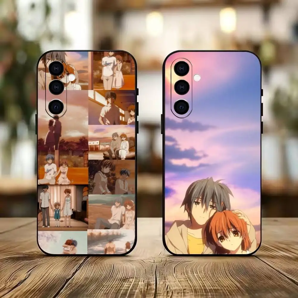 C-Clannad anime healing  Phone Case For Samsung Galaxy A73,A72,A71,A70,A53,A52,A51,Soft Silicone Black Cover