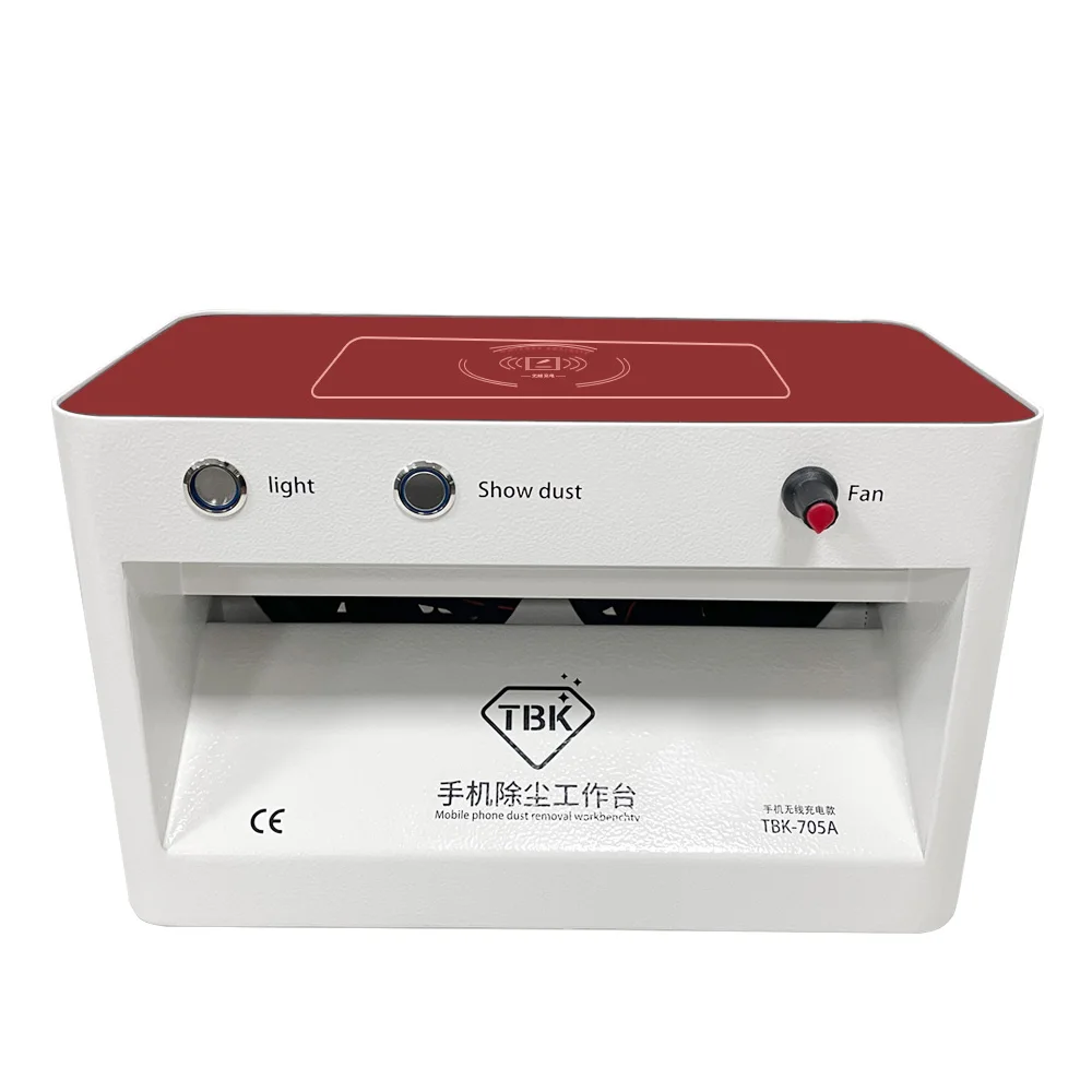 LY-TBK 705A Removal Mobile Phone Dust Remove Workbench LED Scratch Crack Detection Clean Bnech With Wireless Charge Function