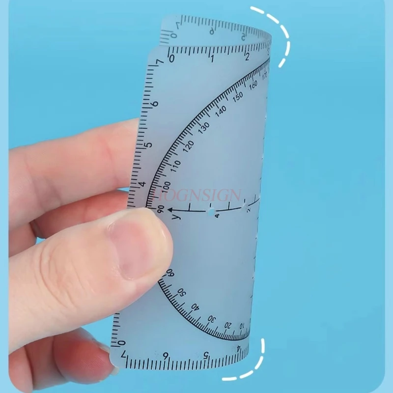 5pcs Mathematical deduction ruler, student specific grid ruler, protractor, square ruler, erasable function solving ruler