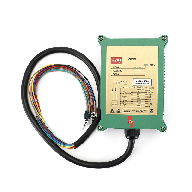 Imagem -05 - Interruptor de Guindaste de Controle Remoto de Rádio Único Reconjunto de Pressão K600 Chaves Guindaste Industrial