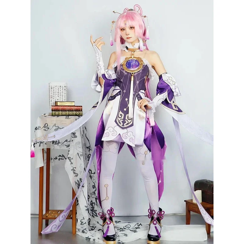 

aaa12 3Honkai Star Rail Fu Xuan Bunny Suit Cosplay Costume Lovely Anime Role Play Outfits Dress Wig Hallowmas Party for