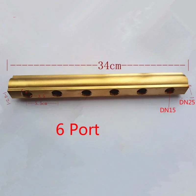 

Floor heating system accessories brass Water Distribution Manifold for Underfloor Heating System DN25 (3-10port) for 1/2 pex