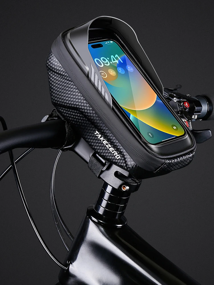 AliExpress NONE 1L Bicycle Front Frame Bag Waterproof Bike Phone Holder Support Touch Screen Bike Phone Mount Bag for Smart Phones 4.7-6.8in