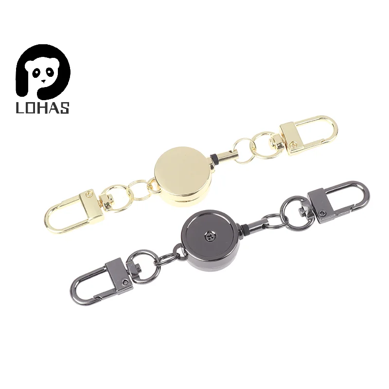 21 مللي متر مكافحة سرقة المعادن سهلة السحب مشبك حبل قابل للسحب مفتاح حامل المفاتيح المرنة رياضي قابل للسحب حلقة رئيسية ممرضة أجزاء